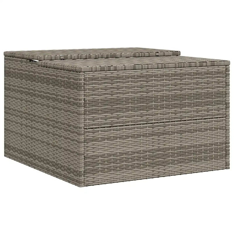 Robot Mower Garage Grey 86x90x52/57 cm Poly Rattan