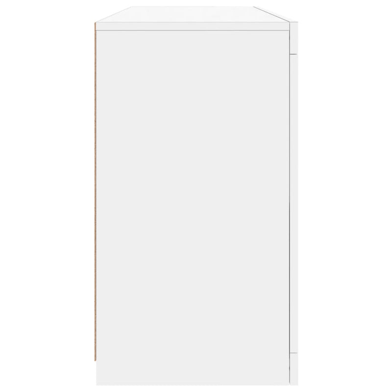 vidaXL Sideboard with LED Lights White 142.5x37x67 cm