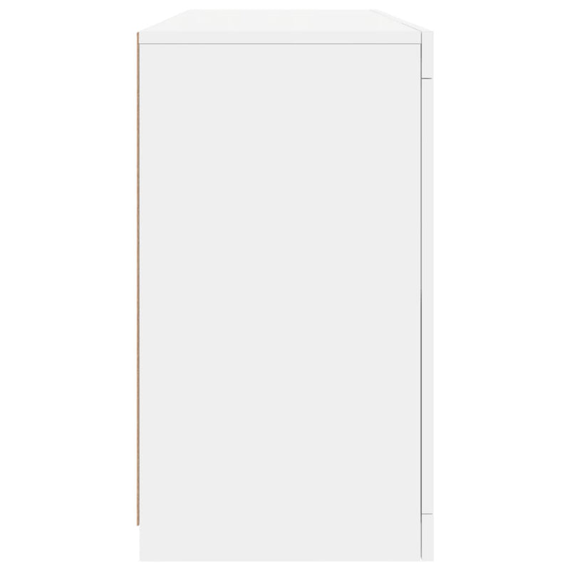 vidaXL Sideboard with LED Lights White 142.5x37x67 cm