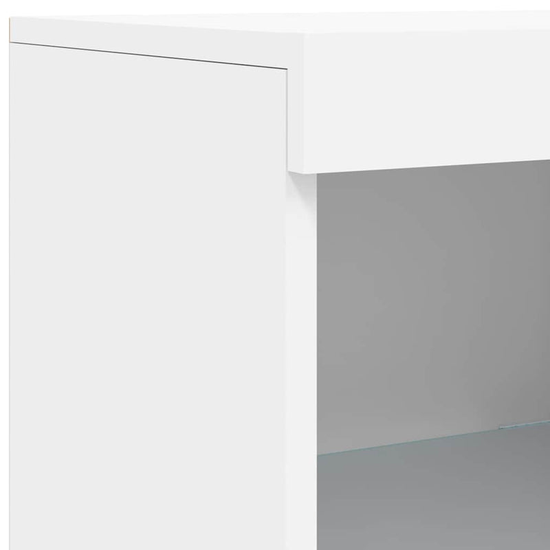 Sideboard with LED Lights White 162x37x100 cm