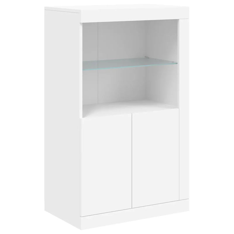 Sideboard with LED Lights White 162x37x100 cm