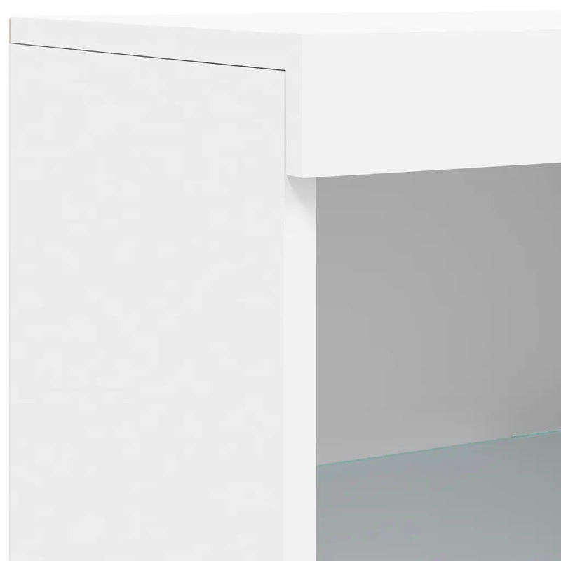Sideboard with LED Lights White 162x37x100 cm