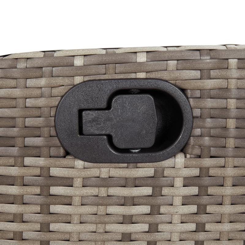 vidaXL Reclining Garden Chair with Footrest Grey Poly Rattan