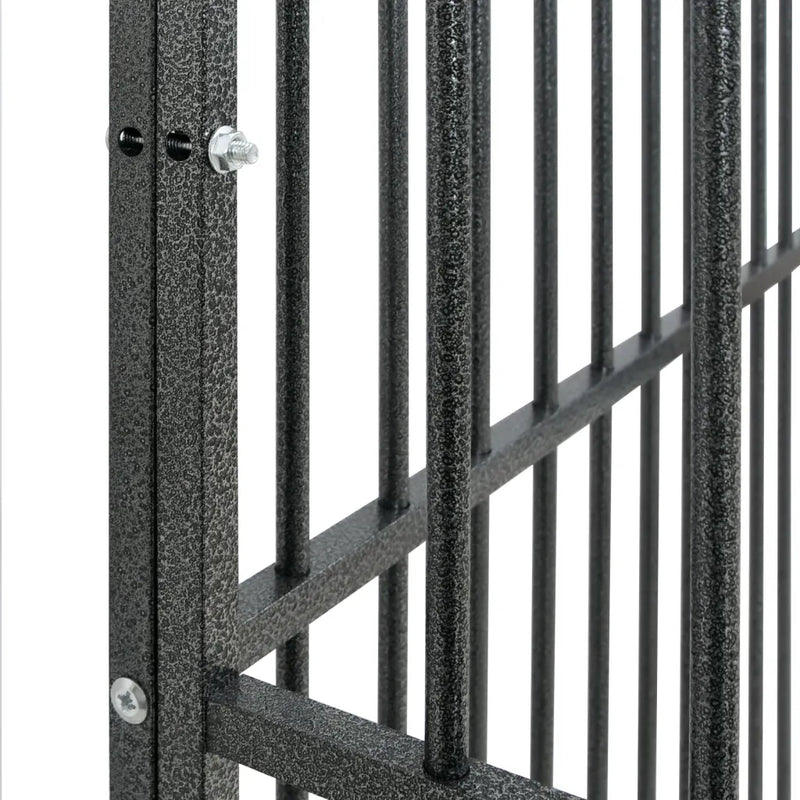 Dog Playpen 12 Panels Black Galvanised Steel