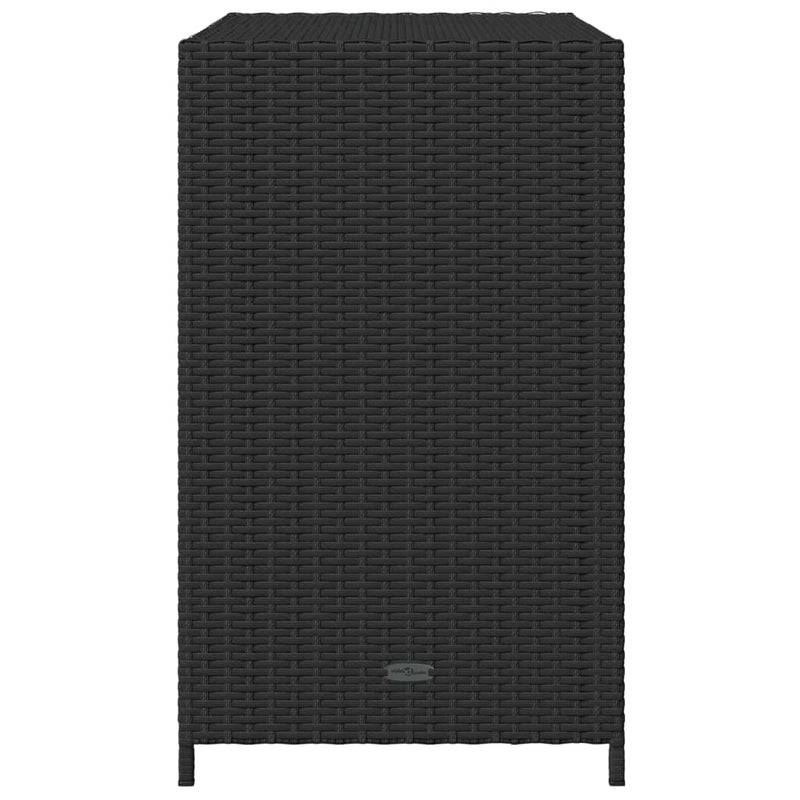 Garden Storage Cabinet Black 83x45x76 cm Poly Rattan