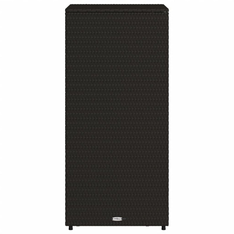 vidaXL Garden Storage Cabinet Black 50x55x115 cm Poly Rattan