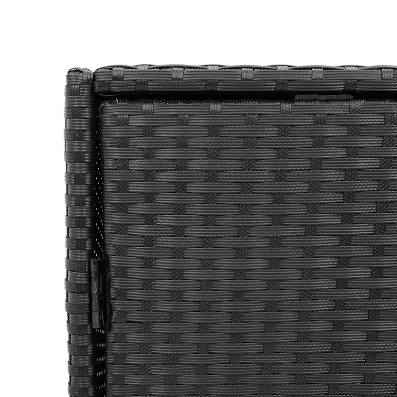 vidaXL Garden Storage Cabinet Black 55x59x80 cm Poly Rattan