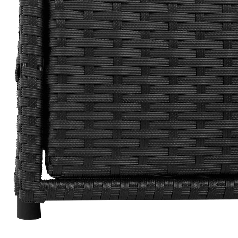 Garden Storage Cabinet Black 55x59x69 cm Poly Rattan