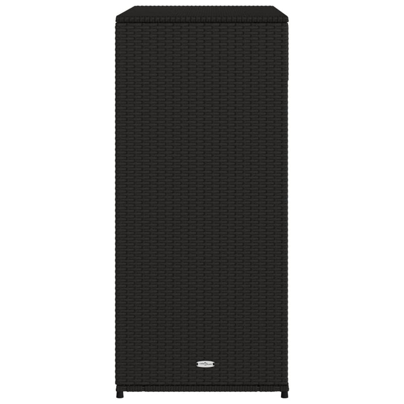 vidaXL Garden Storage Cabinet Black 105x55x113 cm Poly Rattan
