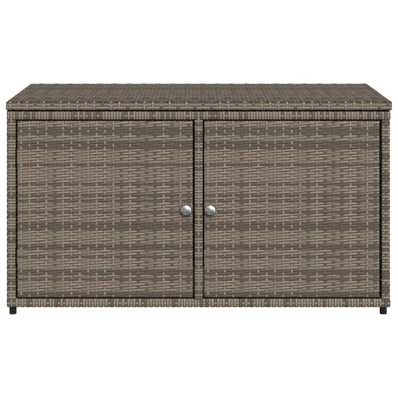 vidaXL Garden Storage Cabinet Grey 110x55x60.5 cm Poly Rattan