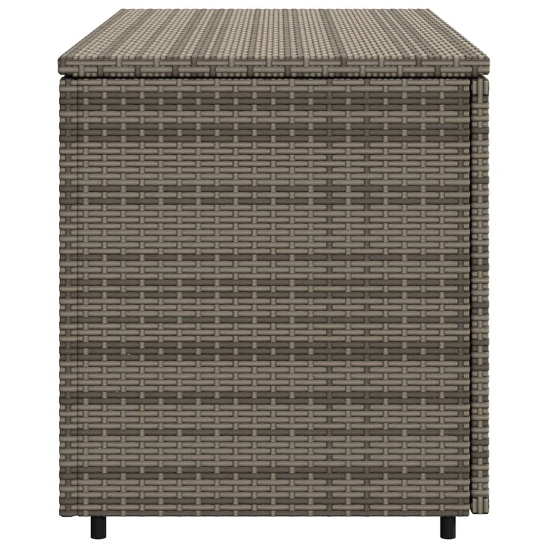 vidaXL Garden Storage Cabinet Grey 110x55x60.5 cm Poly Rattan