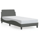vidaXL Bed Frame "Dover" Dark Grey 90x190 cm Fabric