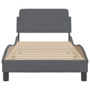 vidaXL Bed Frame "Dover" Dark Grey 90x190 cm Velvet