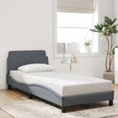vidaXL Bed Frame "Dover" Dark Grey 90x190 cm Velvet