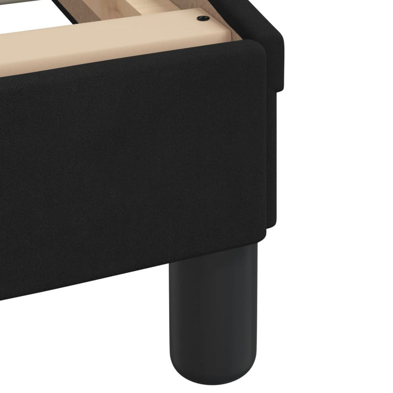 vidaXL Bed Frame with Headboard "Dover" Black 90x190 cm Velvet