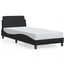 vidaXL Bed Frame "Dover" Black 90x190 cm Faux Leather
