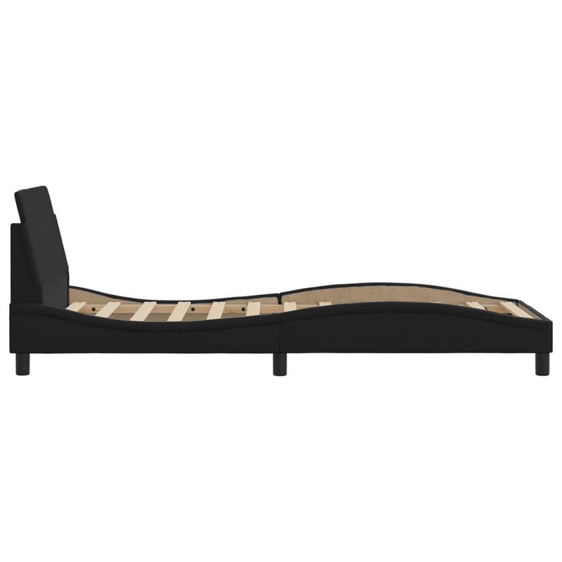 vidaXL Bed Frame "Dover" Black 90x190 cm Faux Leather