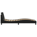 vidaXL Bed Frame "Dover" Black 90x190 cm Faux Leather