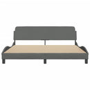 vidaXL Bed Frame "Dover" Dark Grey 180x200 cm King Fabric