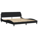 vidaXL Bed Frame "Dover" Black 180x200 cm King Fabric