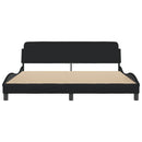 vidaXL Bed Frame "Dover" Black 180x200 cm King Fabric