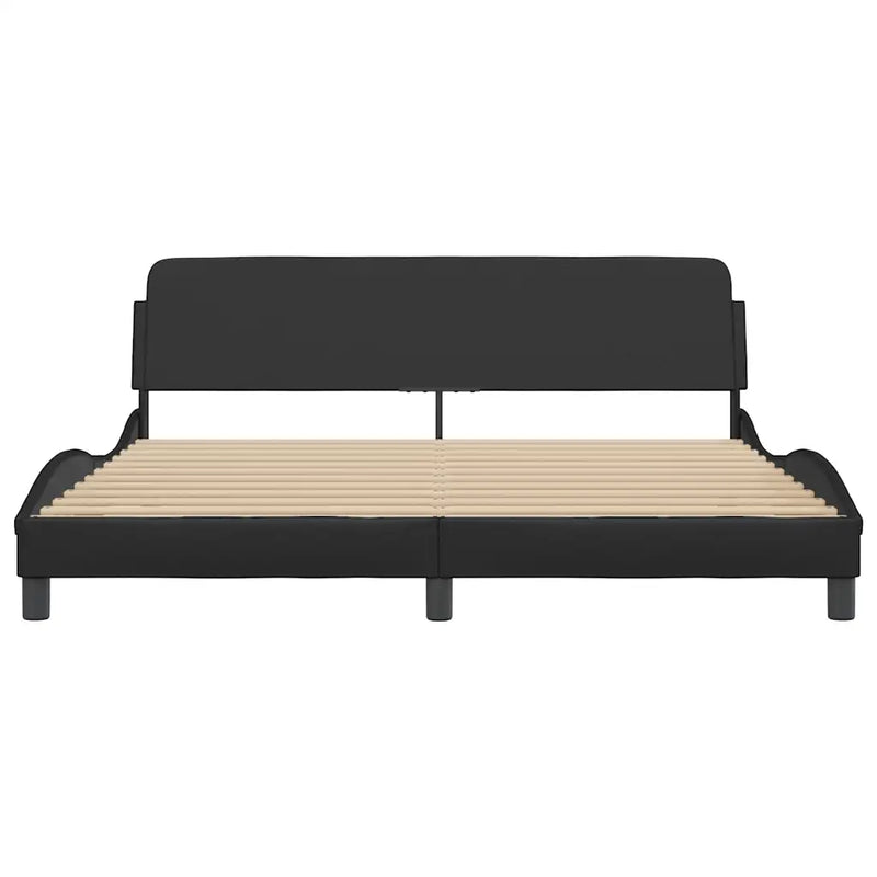 Bed Frame "Dover" Black 180x200 cm King Faux Leather