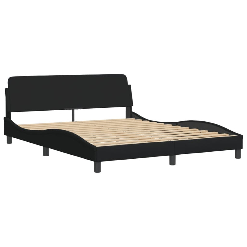 vidaXL Bed Frame "Dover" Black 152x203 cm Queen Fabric