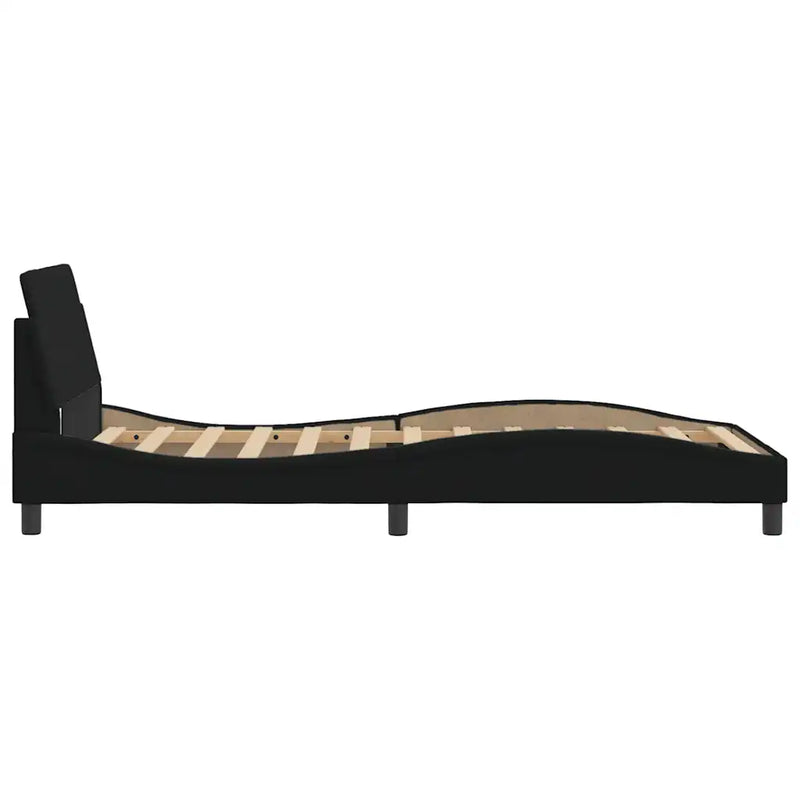 Bed Frame "Dover" Black 107x203 cm King Single Fabric