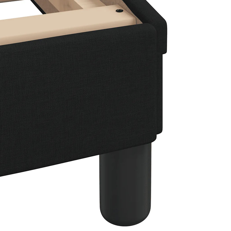 Bed Frame "Dover" Black 107x203 cm King Single Fabric