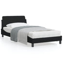 vidaXL Bed Frame "Dover" Black 107x203 cm King Single Fabric