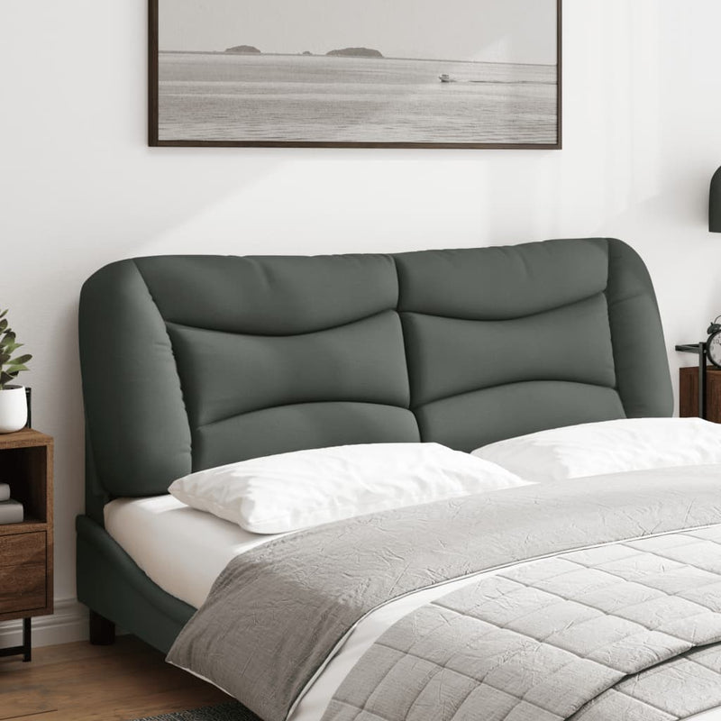 vidaXL Headboard Cushion "Hvar" Dark Grey 152 cm Queen Fabric