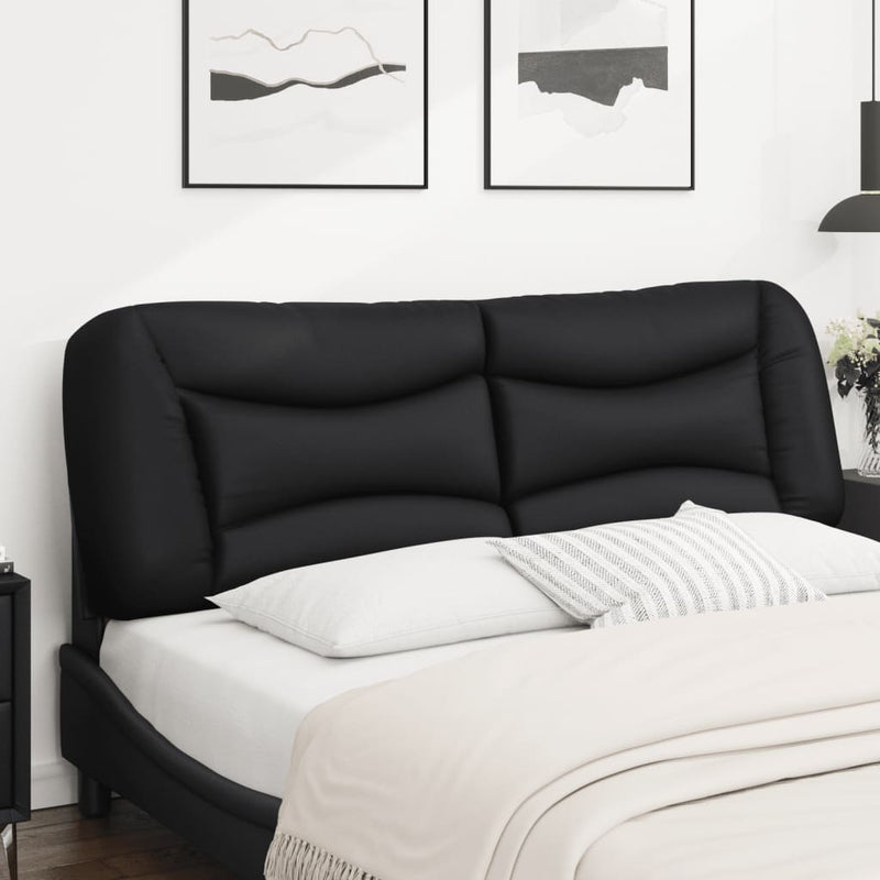 vidaXL Headboard Cushion "Hvar" Black 152 cm Queen Faux Leather