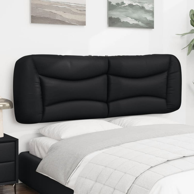 vidaXL Headboard Cushion "Hvar" Black 152 cm Queen Faux Leather