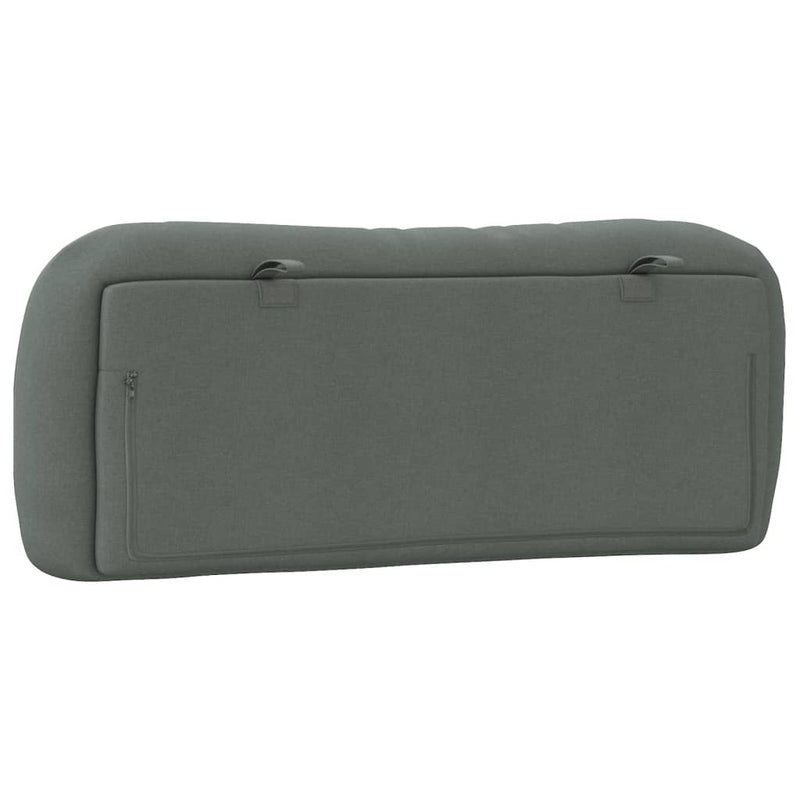 Headboard Cushion Dark Grey 107 cm Fabric