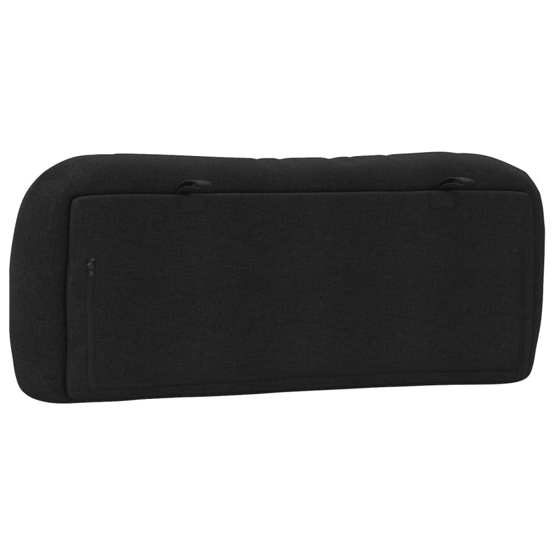 Headboard Cushion Black 107 cm Fabric