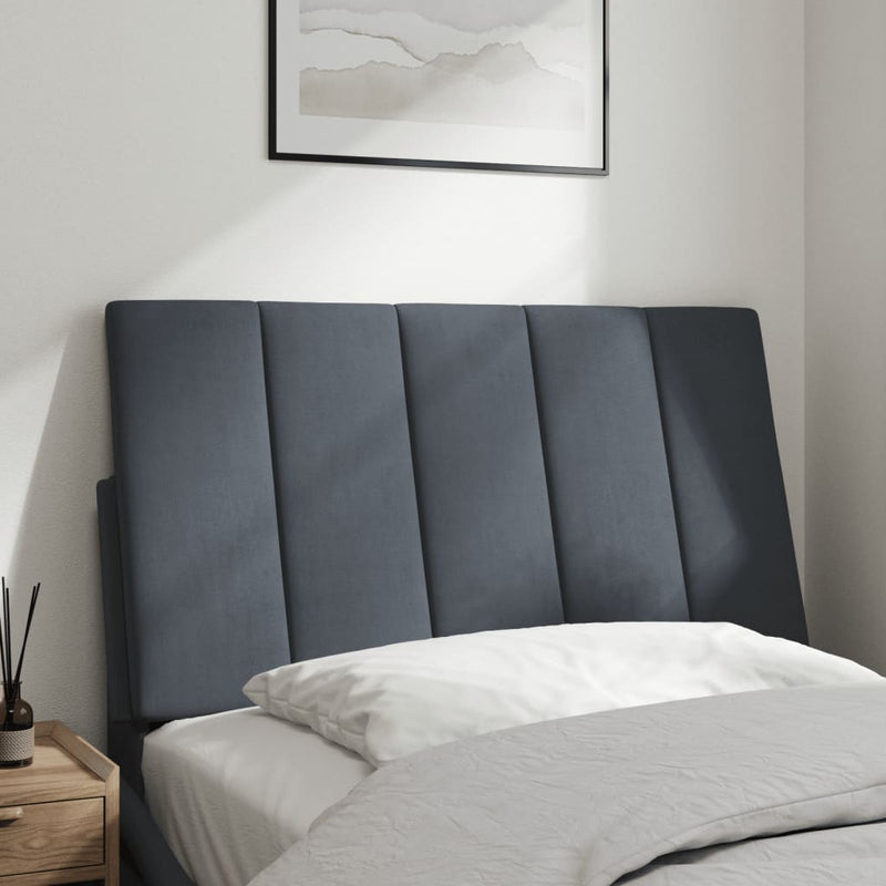 vidaXL Headboard Cushion "Hanko" Dark Grey 90 cm Velvet