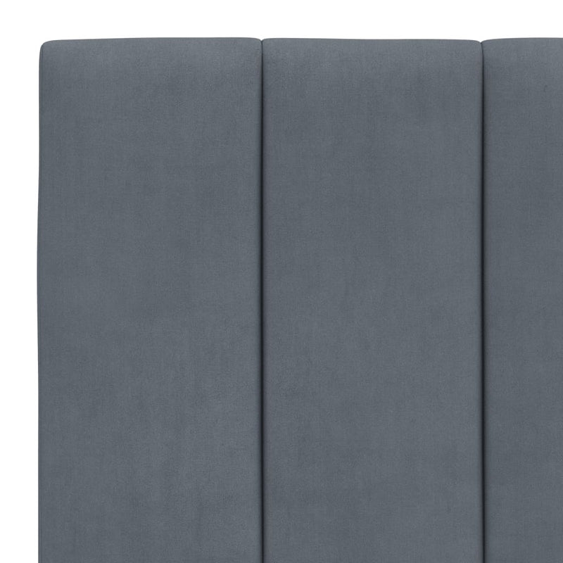 vidaXL Headboard Cushion "Hanko" Dark Grey 90 cm Velvet