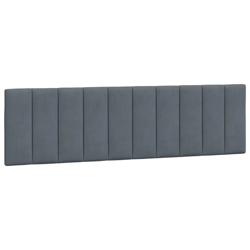 Headboard Cushion "Hanko" Dark Grey 180 cm Velvet