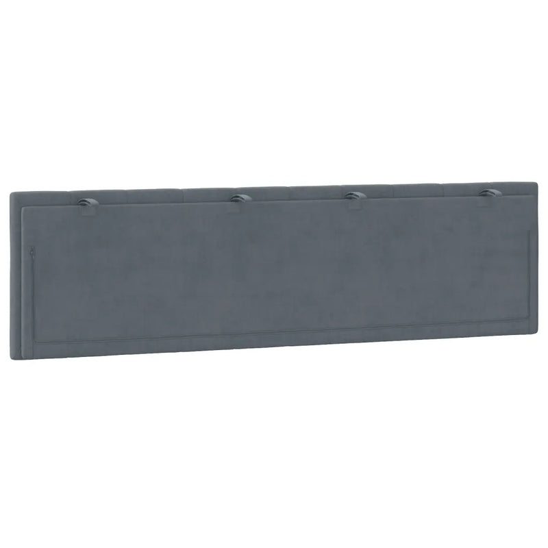 Headboard Cushion "Hanko" Dark Grey 180 cm Velvet