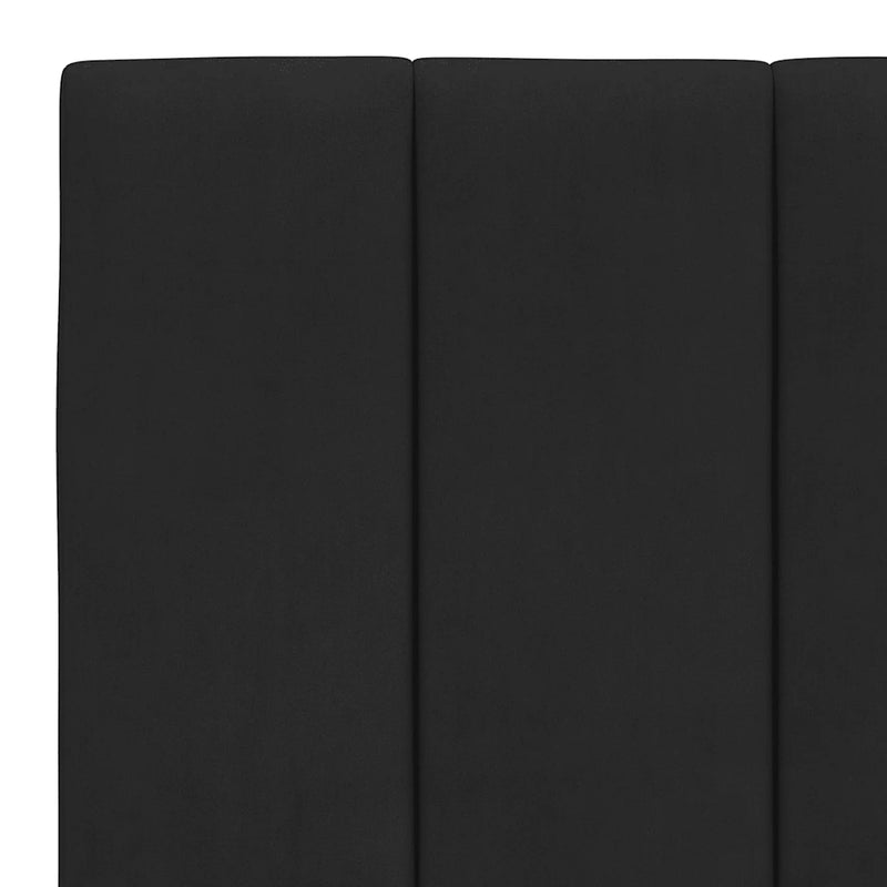 Headboard Cushion "Hanko" Black 180 cm Velvet