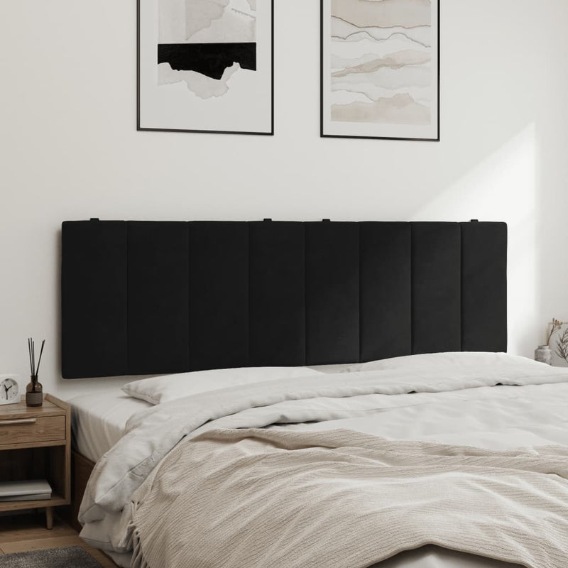 vidaXL Headboard Cushion "Hanko" Black 152 cm Queen Velvet