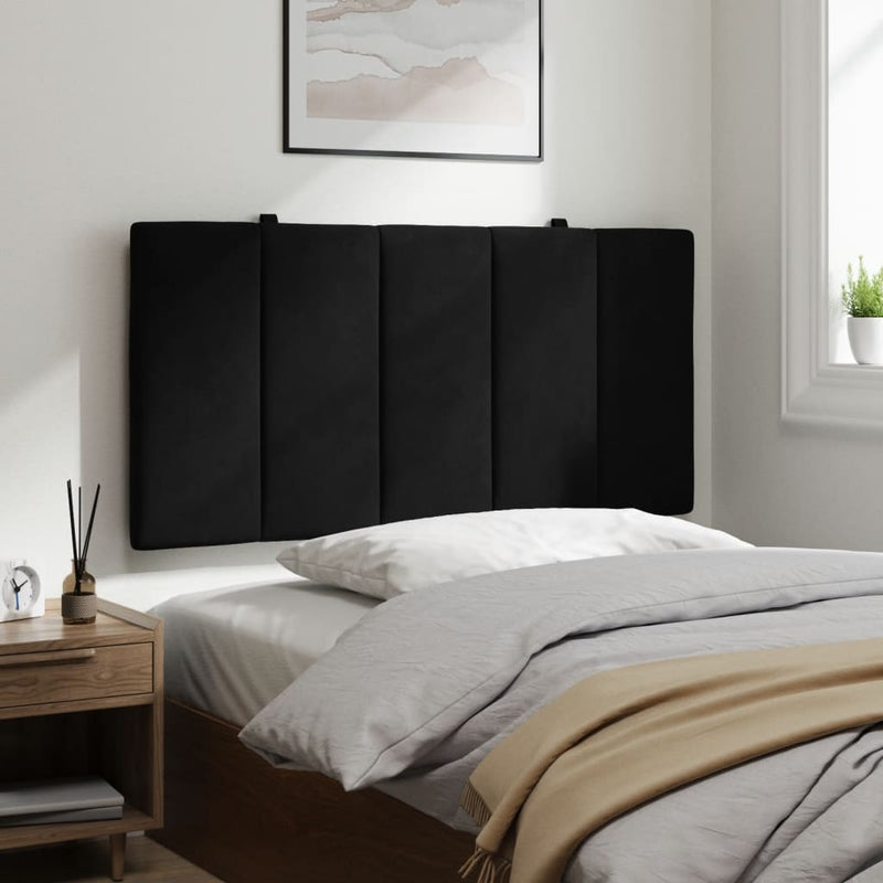 vidaXL Headboard Cushion "Hanko" Black 107 cm King Single Velvet