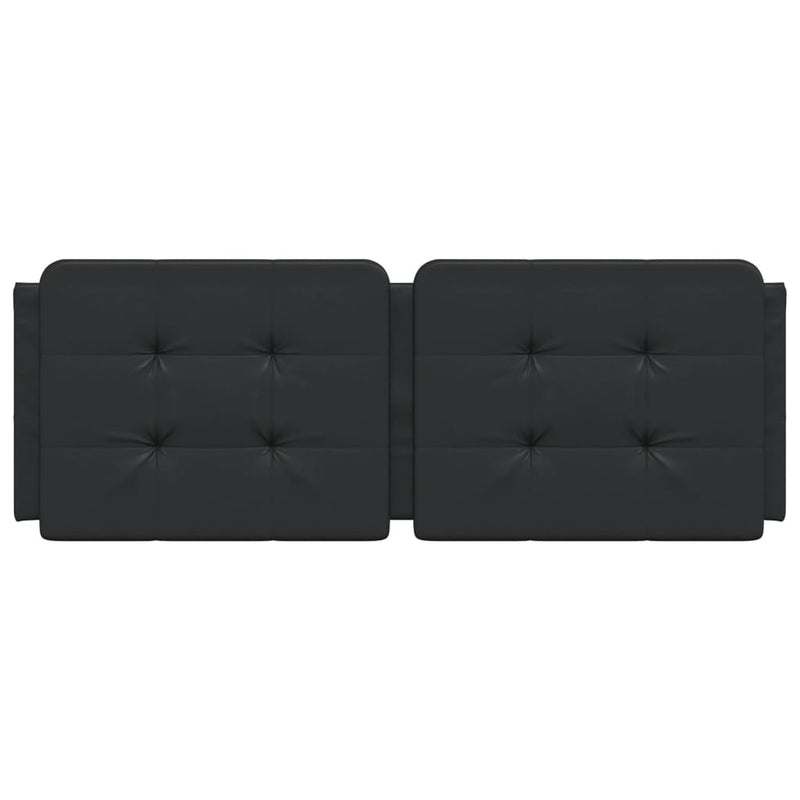 vidaXL Headboard Cushion "Zadar" Black 137 cm Double Faux Leather