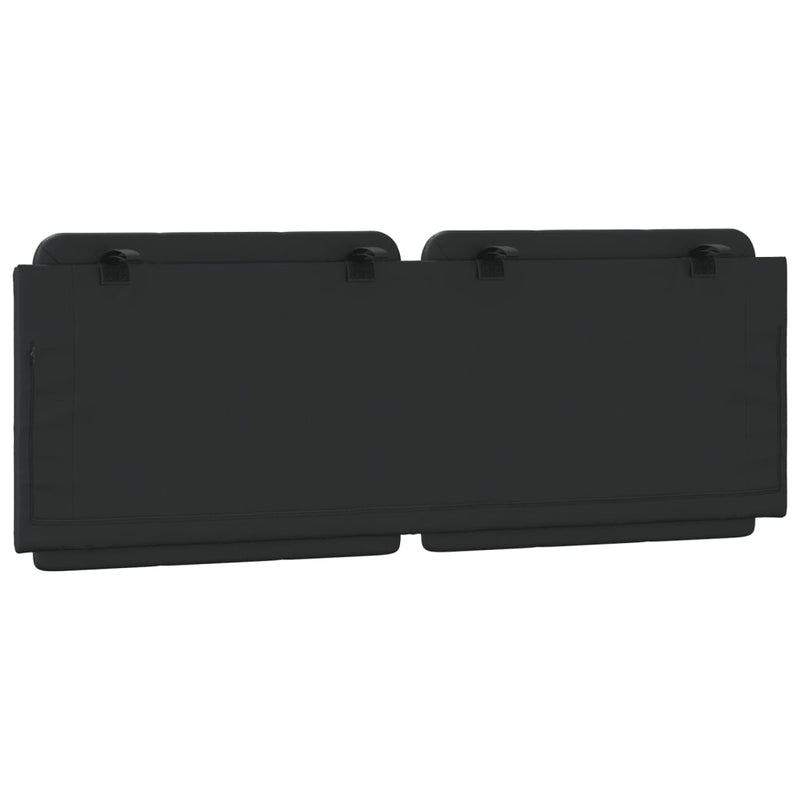 vidaXL Headboard Cushion "Zadar" Black 137 cm Double Faux Leather