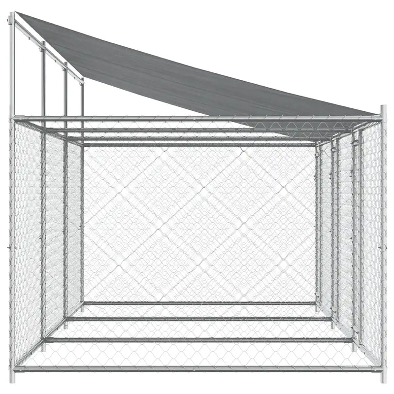 Dog Cage with Roof and Doors Grey 6x2x2 m Galvanised Steel