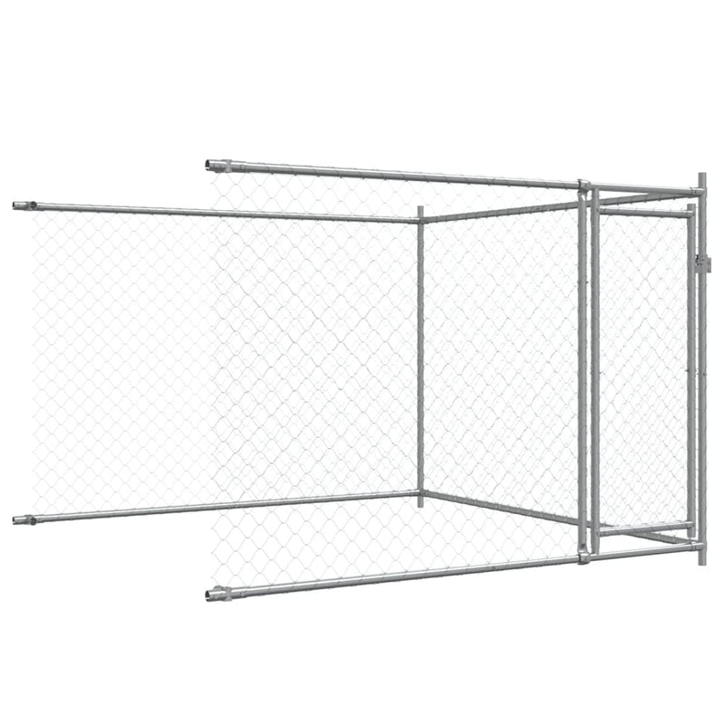 vidaXL Dog Cage with Doors Grey 6x2x1.5 m Galvanised Steel