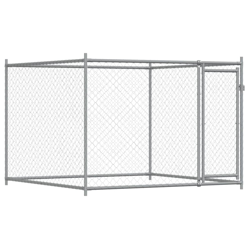 vidaXL Dog Cage with Doors Grey 8x2x1.5 m Galvanised Steel