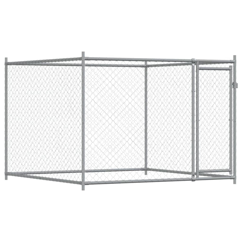 vidaXL Dog Cage with Doors Grey 12x2x1.5 m Galvanised Steel