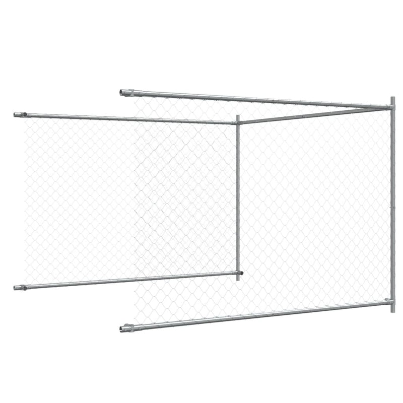 vidaXL Dog Cage with Door Grey 6x2x1.5 m Galvanised Steel