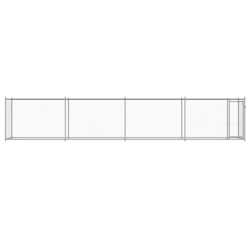 vidaXL Dog Cage with Door Grey 8x2x1.5 m Galvanised Steel